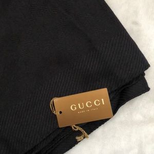 Black Gucci Scarf WITH tags and original box